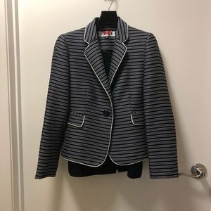 Rarely Worn Tahari Blue/White Skirt Suit, Size 2P